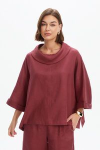 Tirelli Funnel Neck Boxy Top