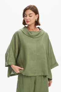 Tirelli Funnel Neck Boxy Top