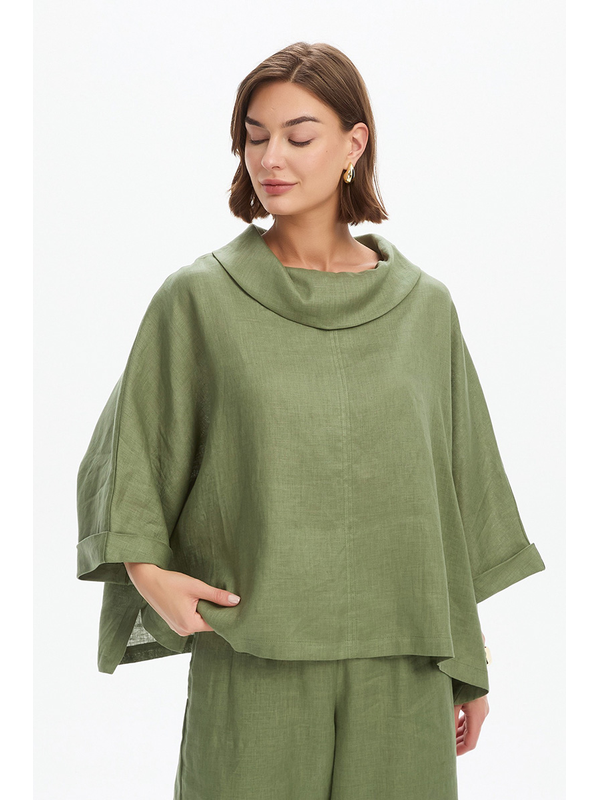 Tirelli Funnel Neck Boxy Top