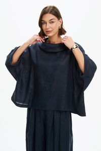 Tirelli Funnel Neck Boxy Top