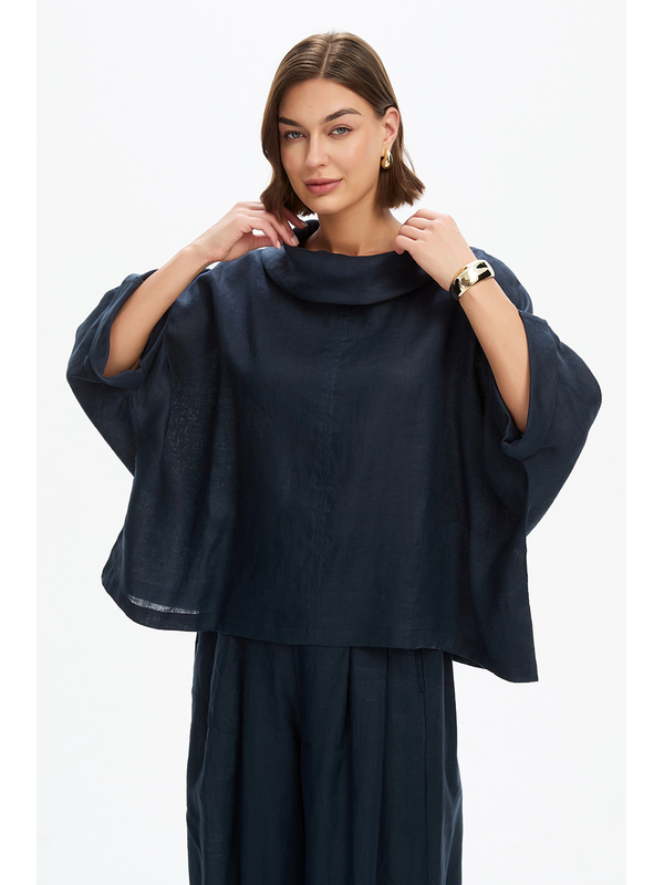 Tirelli Funnel Neck Boxy Top