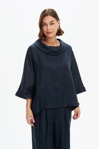 Tirelli Funnel Neck Boxy Top