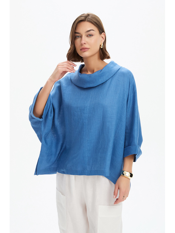 Tirelli Funnel Neck Boxy Top