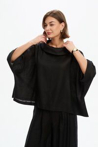 Tirelli Funnel Neck Boxy Top