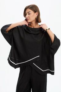 Tirelli Ladder Hem Cowl Neck Top