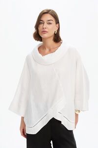 Tirelli Ladder Hem Cowl Neck Top