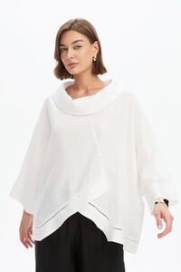 Tirelli Ladder Hem Cowl Neck Top