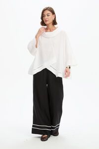 Tirelli Ladder Hem Cowl Neck Top