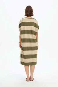 Tirelli Stripe Bubble Sleeve Dress
