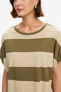 Tirelli Stripe Bubble Sleeve Dress