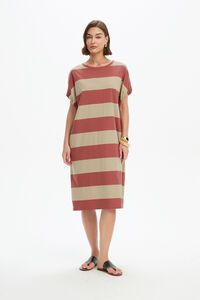 Tirelli Stripe Bubble Sleeve Dress