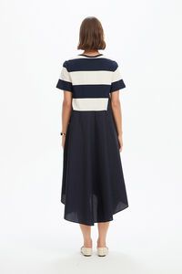 Tirelli Stripe Hanky Hem Combi Dress