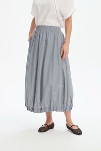 Tirelli Pintuck Hem Gingham Skirt