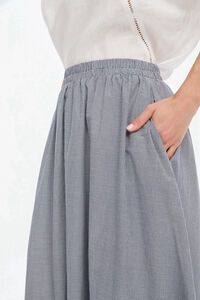 Tirelli Pintuck Hem Gingham Skirt