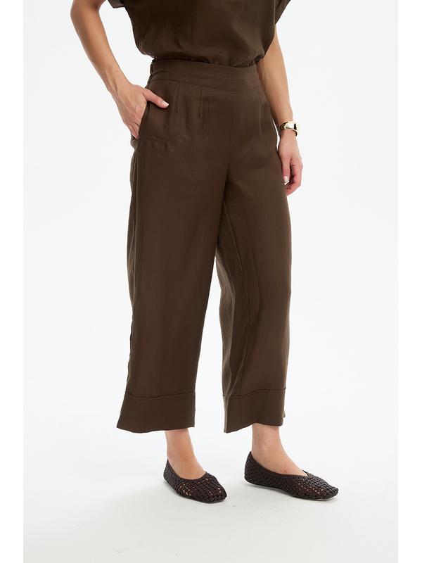 Tirelli Wide Leg Linen Pant