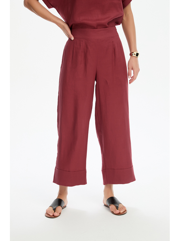Tirelli Wide Leg Linen Pant