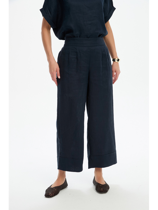 Tirelli Wide Leg Linen Pant