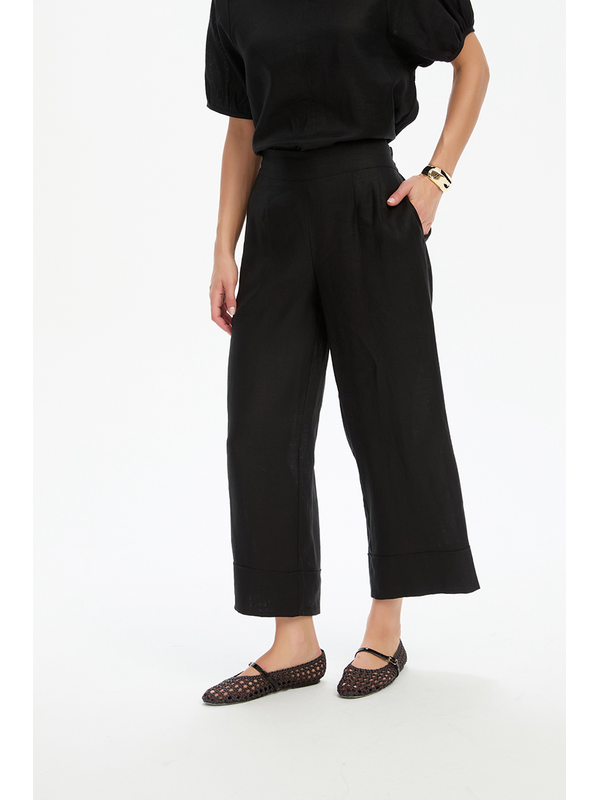 Tirelli Wide Leg Linen Pant