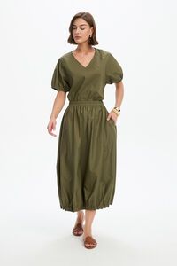 Tirelli Pintuck Hem Poplin Skirt