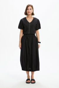 Tirelli Pintuck Hem Poplin Skirt