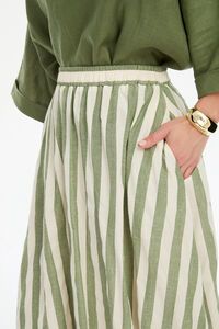 Tirelli Pintuck Hem Stripe Skirt