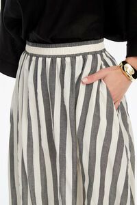 Tirelli Pintuck Hem Stripe Skirt