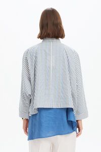 Tirelli Wide Crop Stripe Overshirt