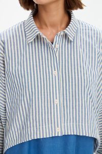 Tirelli Wide Crop Stripe Overshirt