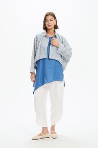Tirelli Wide Crop Stripe Overshirt