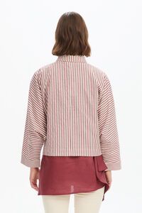 Tirelli Wide Crop Stripe Overshirt
