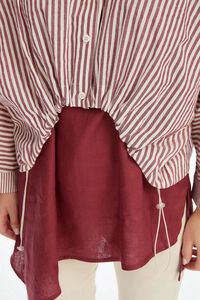 Tirelli Wide Crop Stripe Overshirt