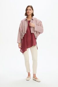 Tirelli Wide Crop Stripe Overshirt