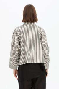 Tirelli Wide Crop Stripe Overshirt