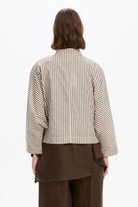 Tirelli Wide Crop Stripe Overshirt