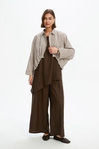 Tirelli Wide Crop Stripe Overshirt