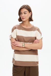 Tirelli Stripe Bubble Sleeve Tee