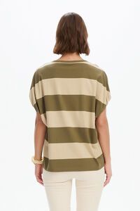 Tirelli Stripe Bubble Sleeve Tee