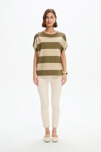 Tirelli Stripe Bubble Sleeve Tee