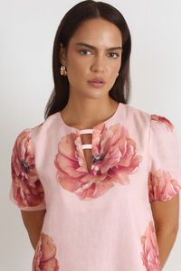 Adorne Portia Midi Linen Dress