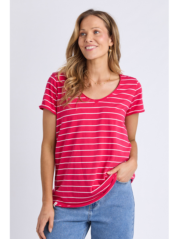 Elm Pima Vee Stripe Tee