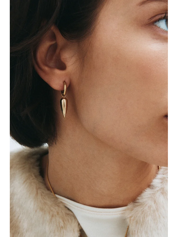 Edblad Peak Spike Hoops Gold Earrings