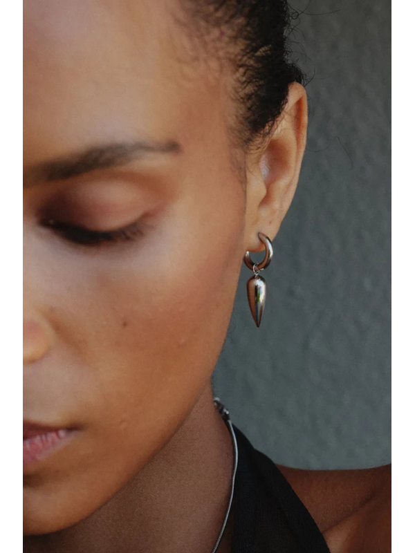 Edblad Peak Spike Hoops Silver Earrings