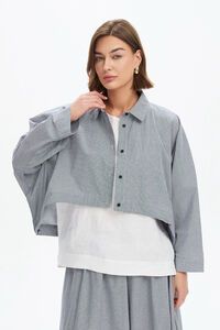 Tirelli Wide Crop Gingham Overshirt