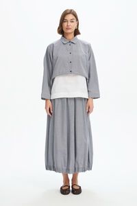 Tirelli Wide Crop Gingham Overshirt