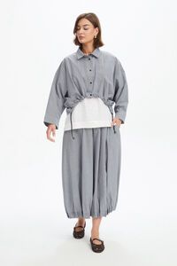 Tirelli Wide Crop Gingham Overshirt
