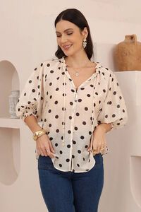 Iris Maxi Delia Polka Dot Top