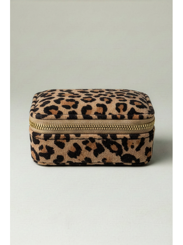 Stella + Gemma Small Leopard Rectangle Jewel Box