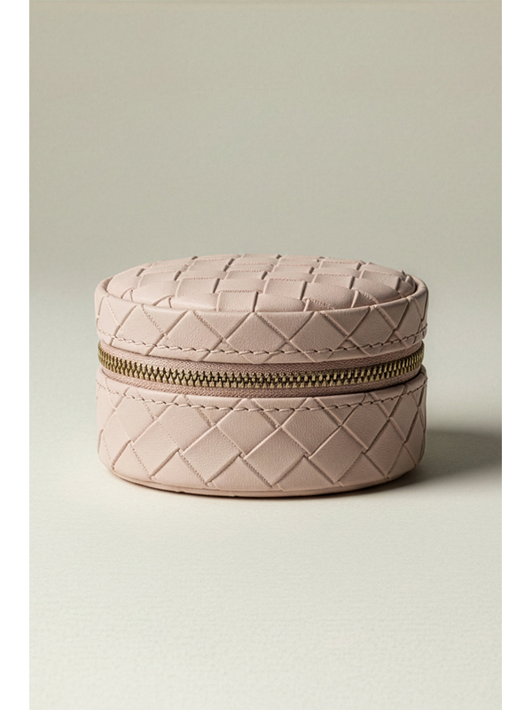 Stella + Gemma Small Weave Round Jewel Box