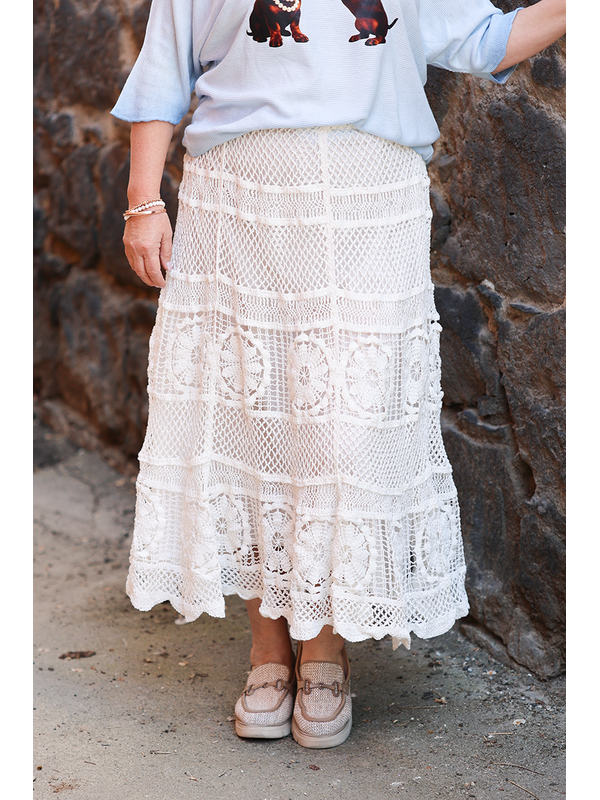 Alice + Lily Cotton Crocheted Skirt