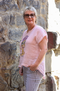 La Strada Linen V-Neck Top